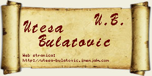 Uteša Bulatović vizit kartica